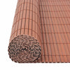 Kaksipuolinen puutarha-aita PVC 90x300 cm ruskea