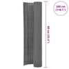 Kaksipuolinen puutarha-aita PVC 90x300 cm harmaa