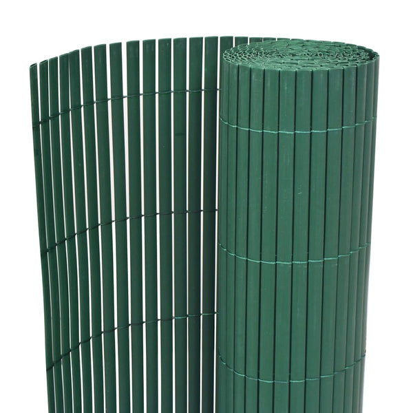Kaksipuolinen puutarha-aita PVC 90x500 cm vihreä