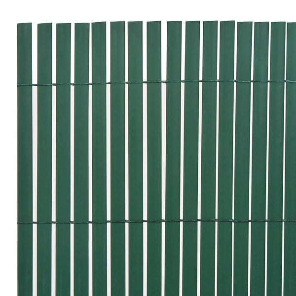 Kaksipuolinen puutarha-aita PVC 90x500 cm vihreä