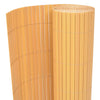 Kaksipuolinen puutarha-aita PVC 90x500 cm keltainen