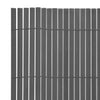 Kaksipuolinen puutarha-aita PVC 90x500 cm harmaa