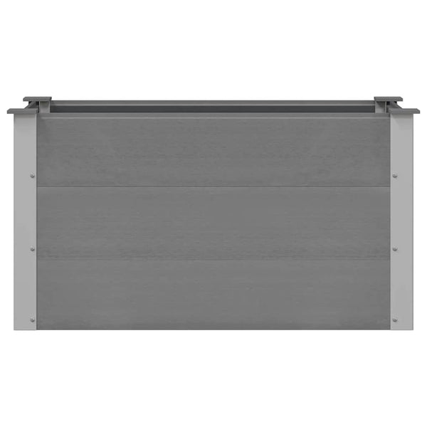 Harmaa puutarhan korotettu kukkalaatikko wpc Teofist 100x50x54cm