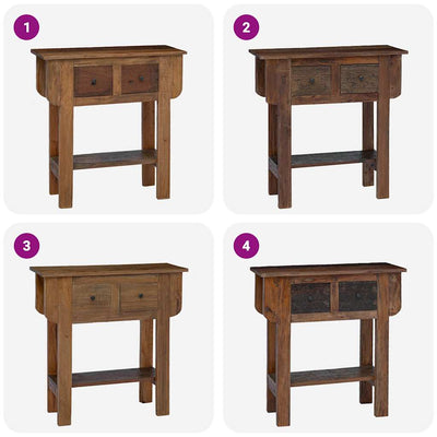 Konsolipöytä kierrätetty puu 80x35x80 cm