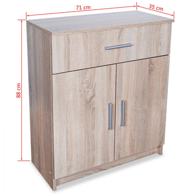 Sivupöytä lastulevy 71x35x88 cm Tammi