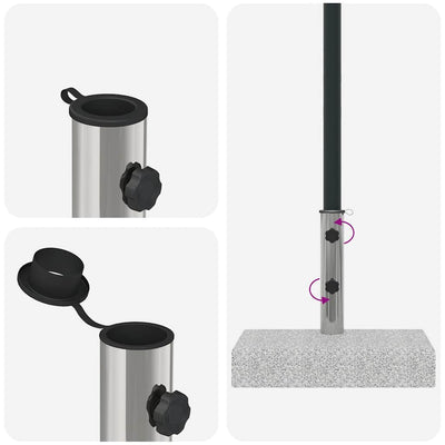 Graniitti aurinkovarjon alusta Sora Suorakaide 25 kg