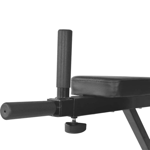 Seinäkiinnitettävä fitness dippiteline musta