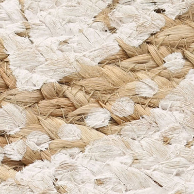 Pyöreä matto kuvioitu punottu juutti Sampronius 120cm