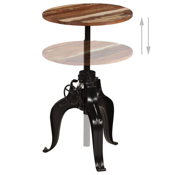 Baaripöytä kierrätetty puu 60x(76-110) cm