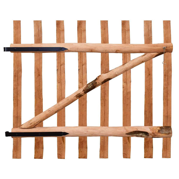 Yksinkertainen Aitaportti kyllästetty pähkinäpuu 100x90 cm