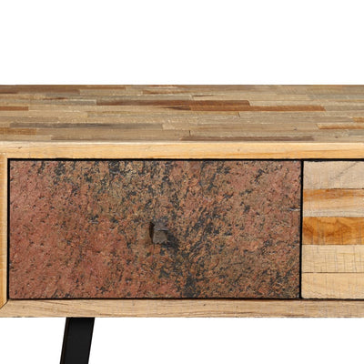 Sivupöytä Täysi Uusiokäytetty Tiikki 120x30x76 cm