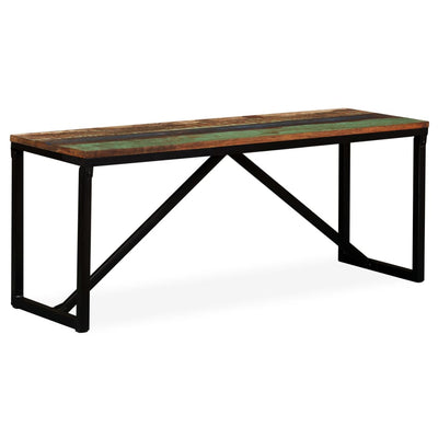 Penkki kiinteä uusiokäytetty puu 110x35x45 cm