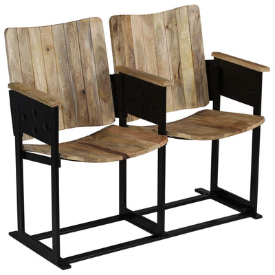 2-istuttava penkki Luminitaa (mangopuu ja teräs)