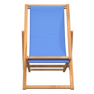 Kansituoli Tiikki 56x105x96 cm Sininen
