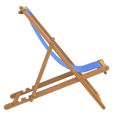 Kansituoli Tiikki 56x105x96 cm Sininen