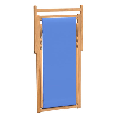 Kansituoli Tiikki 56x105x96 cm Sininen