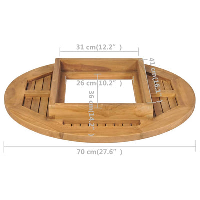 Olutkori Pöytälevy Tiikki 70 cm