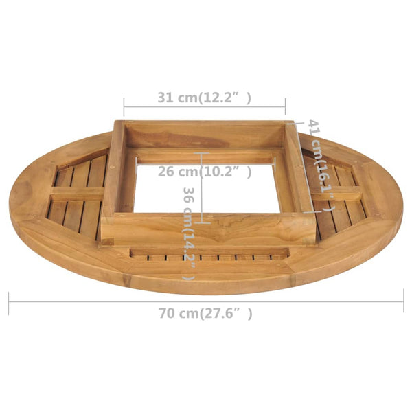 Olutkori pöytälevy tiikki Lupitu 70cm