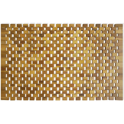 Kylpymatto akaasiapuu 80x50 cm mosaiikki