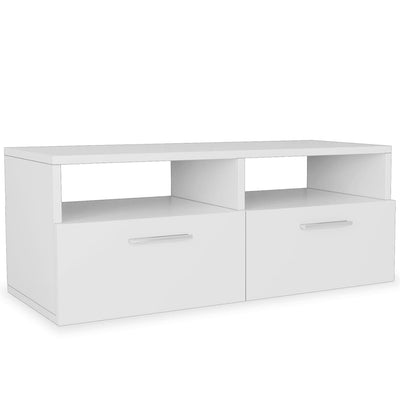 TV-taso valkoinen 95x35x36 cm tekninen puu