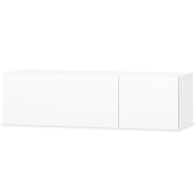 Valkoinen tv-taso Ernil 120x40x34cm (korkeakiilto, puinen)