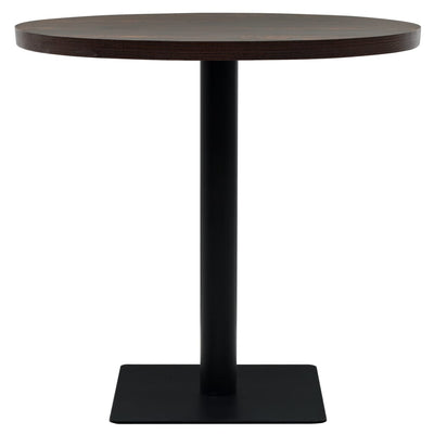 Bistropöytä MDF ja teräs pyöreä 80x75 cm tumma tuhka