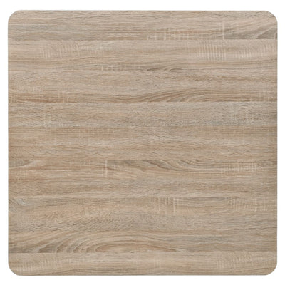 Bistropöytä MDF ja teräs neliö 80x80x75 cm tammenvärinen