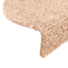 Itsekiinnittyvät porrasmatot 15kpl neulahuopa 56x17x3cm ruskea
