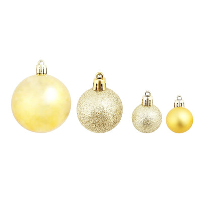 Punainen/kulta/vihreä joulukuusen pallosarja Ciforac 100 kpl