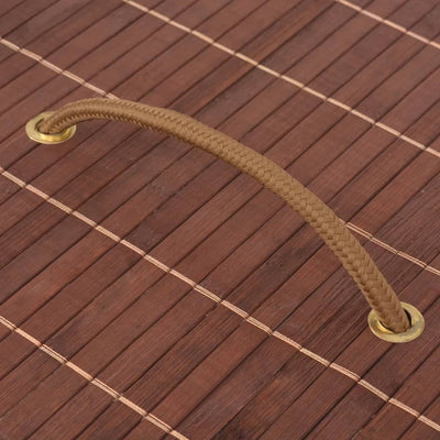 Ruskea pyykkikori bambu suorakaide Cicerona