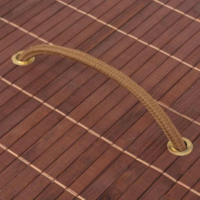 Ruskea pyykkikori bambu soikea Utilitare