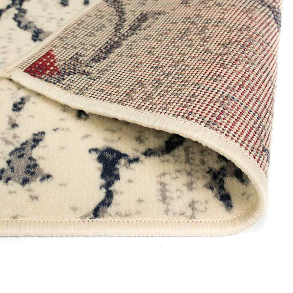 Moderni matto kukkakuvio 160x230 cm beige/sininen
