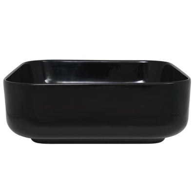 Pesuallas keraaminen neliö 38x38x13,5 cm musta
