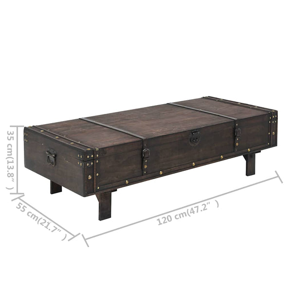 Sohvapöytä vintagetyyli vaneri120x55x35 cm