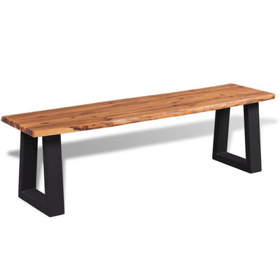Penkki kiinteä akaasiapuu 145 cm