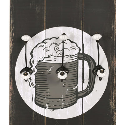 Seinänaulakko 6 koukulla 120x40 cm