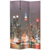 Taitettava tilanjakaja 120x170 cm New Yorkin yömaisema