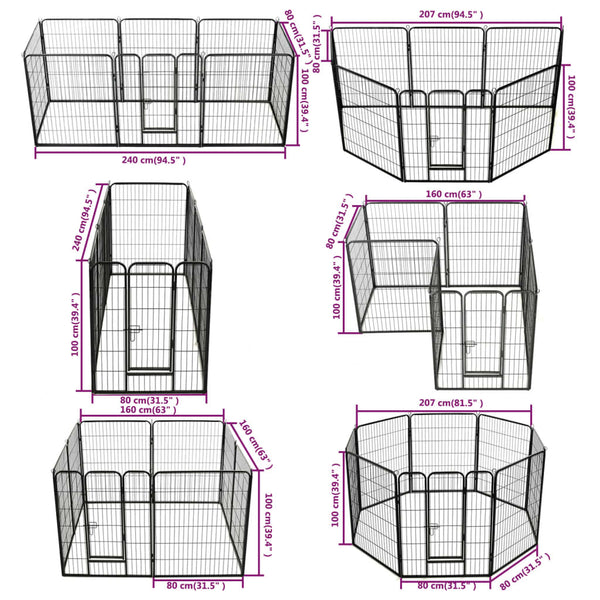 Musta pentuaitaus Paraschivan 80x100cm (8 paneelia teräs)