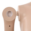 Seksikäs naispuolinen mannekiini lasipohjalla 180 cm beige