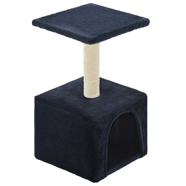 Tummansininen kissan raapimispuu sisal-pylväällä Tudorelia 55cm