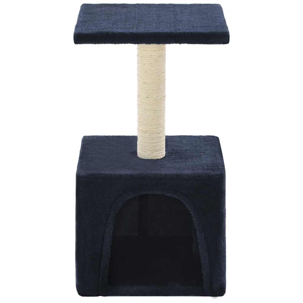 Tummansininen kissan raapimispuu sisal-pylväällä Tudorelia 55cm