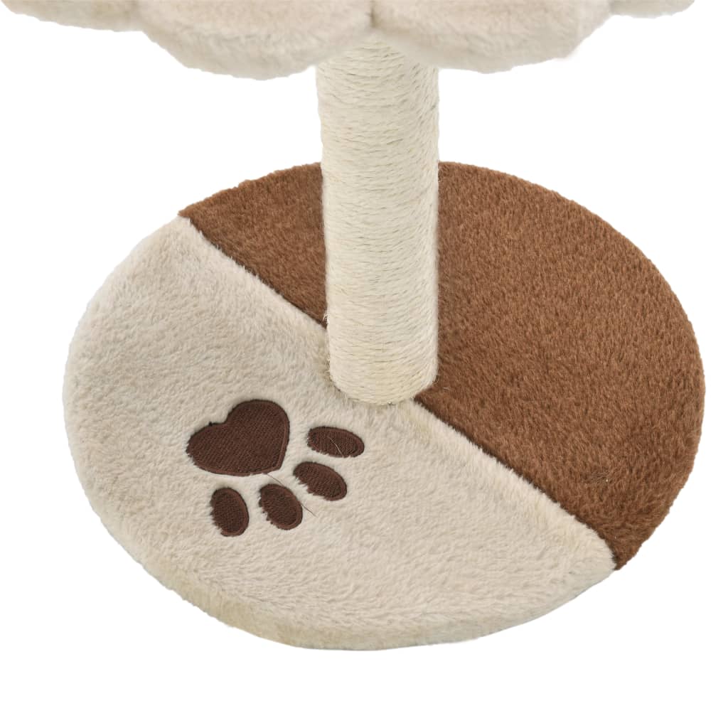 Ransom kiipeilypuu kissalle, beige ja ruskea, 40cm (sisal-pylväällä)
