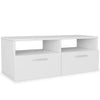 TV-tasot 2 kpl tekninen puu 95x35x36 cm valkoinen