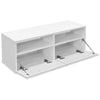 TV-tasot 2 kpl tekninen puu 95x35x36 cm valkoinen