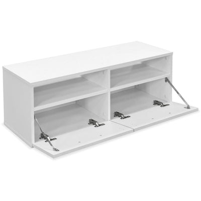 TV-tasot 2 kpl tekninen puu 95x35x36 cm valkoinen