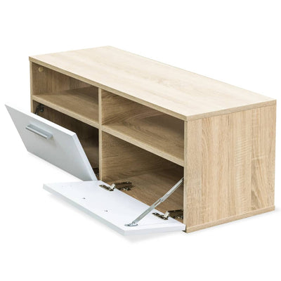 TV-tasot 2 kpl tekninen puu 95x35x36 cm tammi ja valkoinen