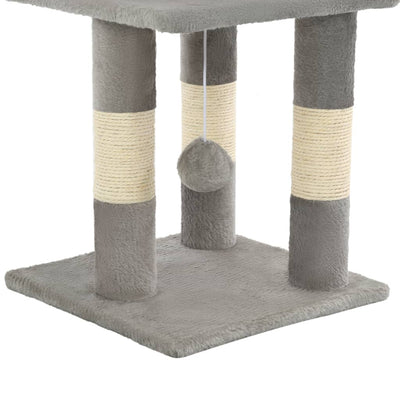 Kissan kiipeilypuu sisal-pylväillä 65 cm harmaa
