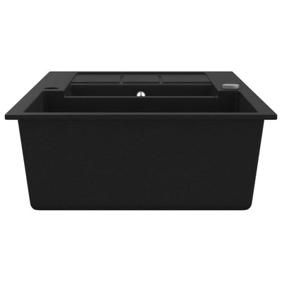 Musta keittiön kaksoispesuallas Alaeldin (graniitti)