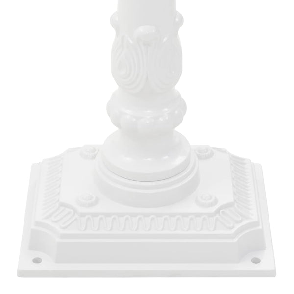 Valkoinen postilaatikko pylväsmalli alumiini ruostumaton Sava