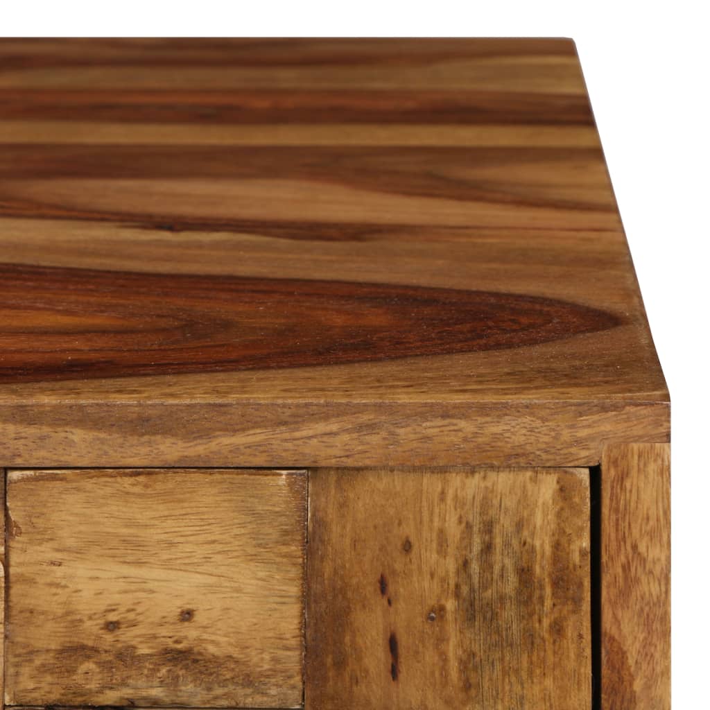 Sohvapöytä kiinteä hunajaviimeistelty akaasiapuu 110x50x37 cm